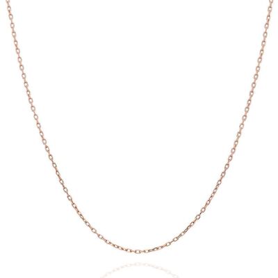 Curb Chain Necklace Sterling Silver - Rose Gold