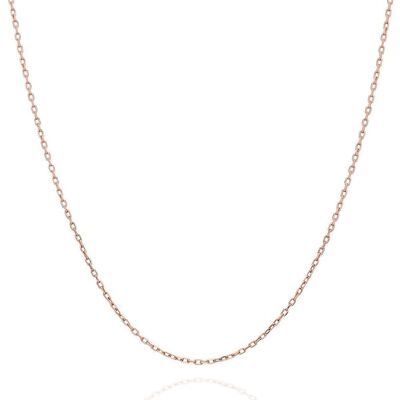 Collier Chaîne Gourmette Argent Massif - Or Rose