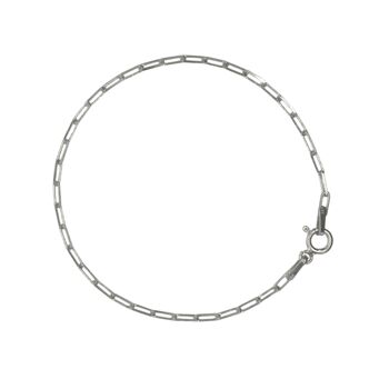 Bracelet chaîne rectangulaire en argent sterling - Argent