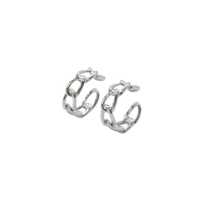 Ear Cuff Cadena De Plata De Ley - Plata