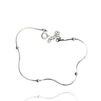 Bracelet en argent sterling avec chaîne de perles italiennes - Argent