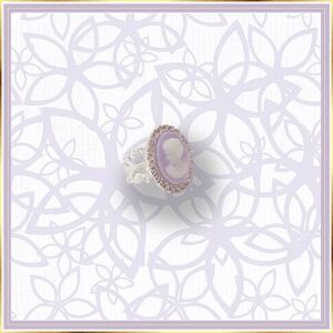 Bague camée Maria Luigia avec base lilas