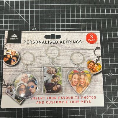 3pk photo keyrings