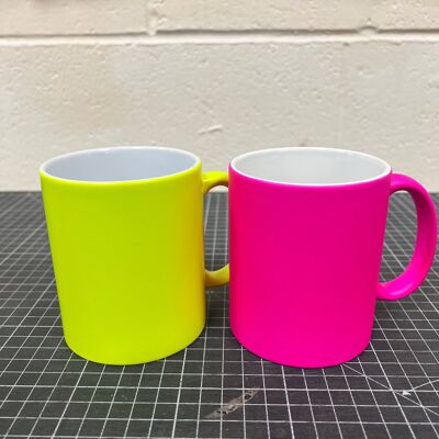 fluorescent sub mug