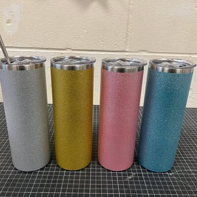 glitter sublimation tumbler