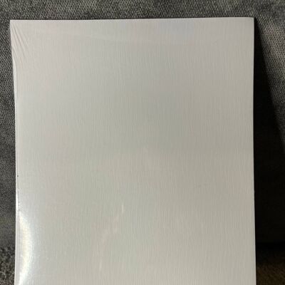 white straw embossed card
