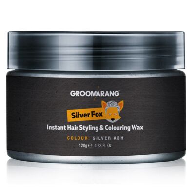 Groomarang Silver Fox Cera instantánea para peinar y colorear el cabello, 100