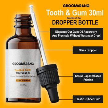 Groomarang Extra Strength Huile de traitement des dents et des gencives 30 ml, 12 3