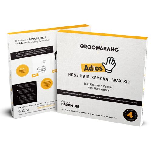 Groomarang Adios Nose Hair Removal Wax Kit , 12