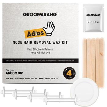 Kit de cire d'épilation pour le nez Groomarang Adios, 100 2