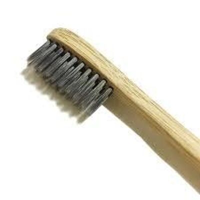 Groomarang Infusion Charcoal Bamboo Toothbrush, 12