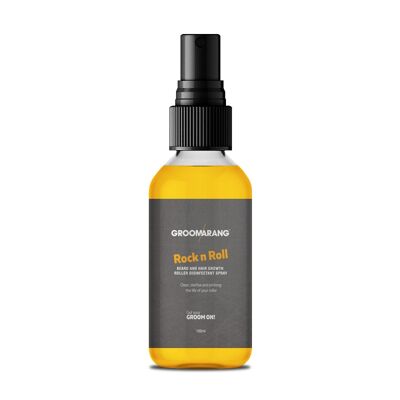 Groomarang 'Rock n Roll' Spray desinfectante para barba y crecimiento del cabello, 100 ml, 12