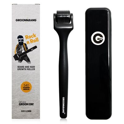 Groomarang 'Rock n Roll' Rodillo para crecimiento de barba y cabello - 0.5 mm, 12