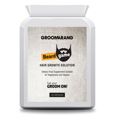 Pastillas para el crecimiento de la barba Groomarang 'Beard Game', 100