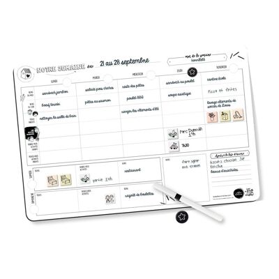 Weekly Family Magnetic Planner - LES BELLES COMBINES