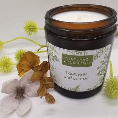 Handmade Soy Wax Candle - Lavender and Lemon