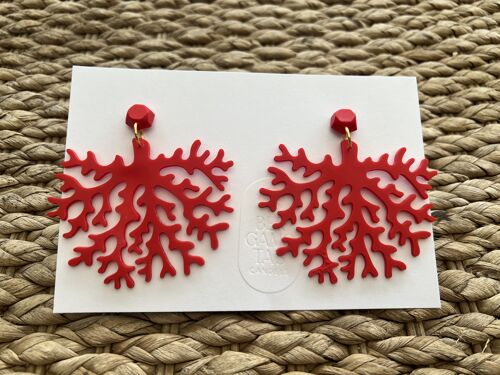 Pendientes Corales Rojo