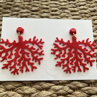 Pendientes Corales Rojo