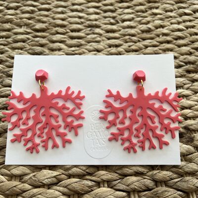 Orecchini in corallo rosa