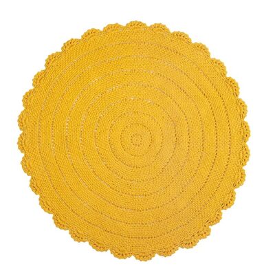 Roundy rug mustard Ø110 cm