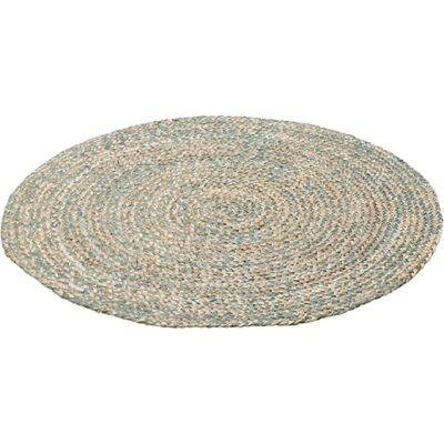 Jute carpet Petrol Ø110 cm