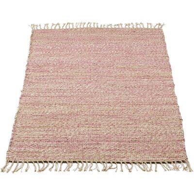 Jute carpet pink 90x180 cm