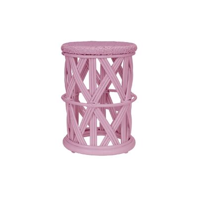 CLU-CLU stool rattan pink