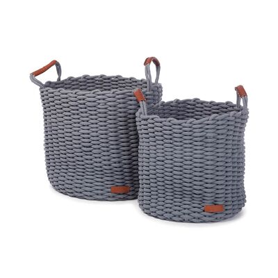 Korbo, set of 2 baskets, mist, size L