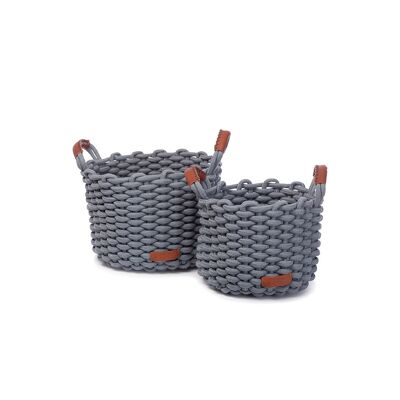 Korbo, set of 2 baskets, mist, size M