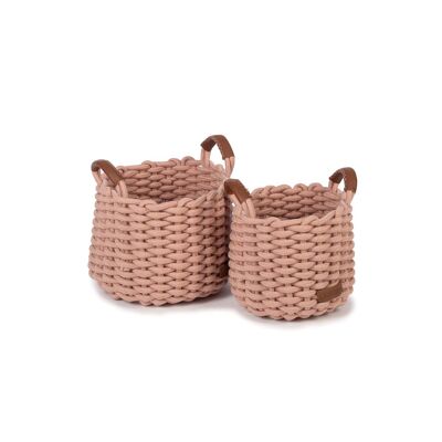 Korbo basket M pink, set of 2