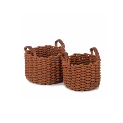 Korbo basket M copper, set of 2