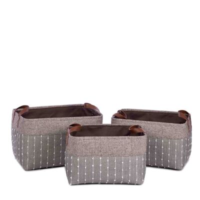 Enno, basket grey set of 3