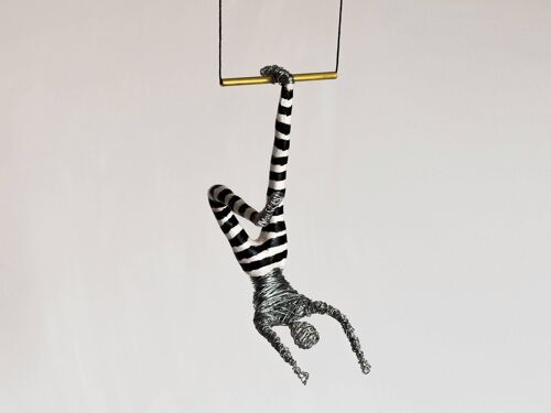 Circus Acrobat Modern Art Sculpture, Sculpture Decor