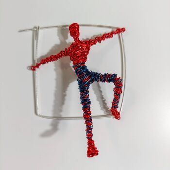 Broche Fil Acrobate Cirque Rouge 2