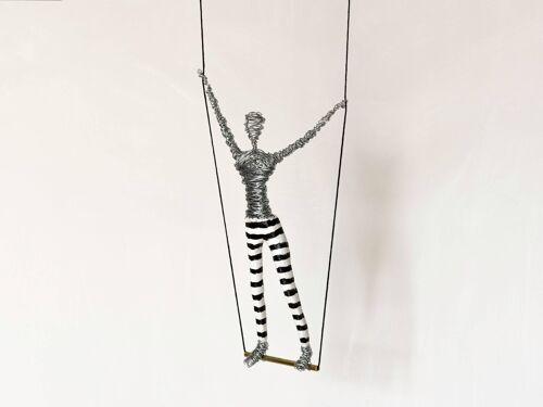 Circus Acrobat Wire Sculpture, Home Decor