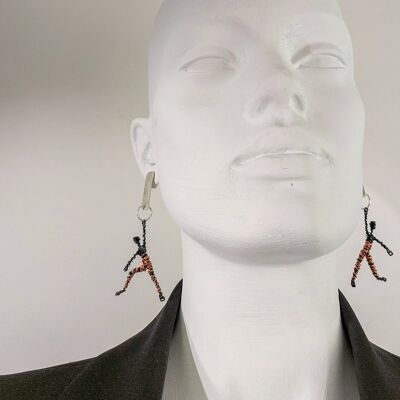 Contemporary Art Earrings Gold