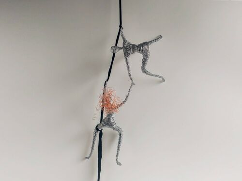 Couple Climbers Sculpture Cotton cord