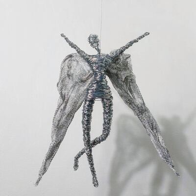 Dancing Angel Sculpture, Guardian Angel, Modern Living Decor