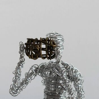 Photographe Figurine Wire Sculpture, Sculpture Art Tabletop 3