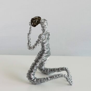 Photographe Figurine Wire Sculpture, Sculpture Art Tabletop 4