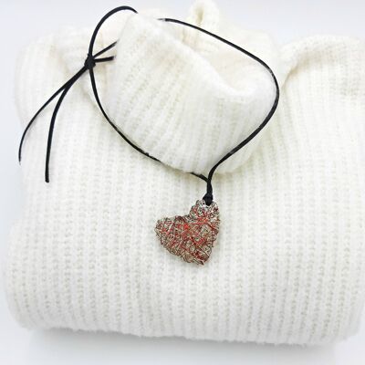 Red Heart Necklace Valentine's Day Gift for Her