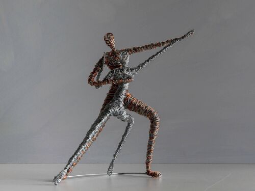 Tango Dancers Wire Sculpture, Dancing Couple Figures