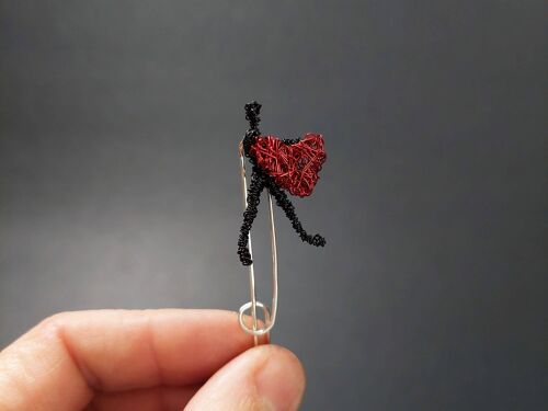 Valentine Brooch Red