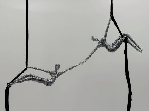 Women Acrobat Figure Wire Sculptures