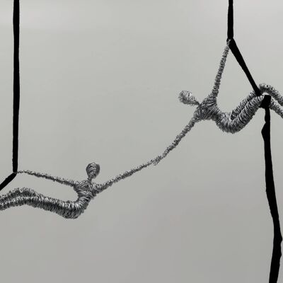 Women Acrobat Figure Wire Sculptures