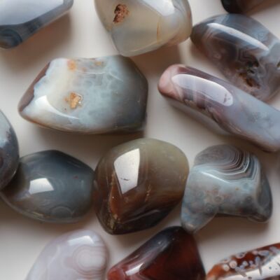 Botswana tumbled agate stones - large