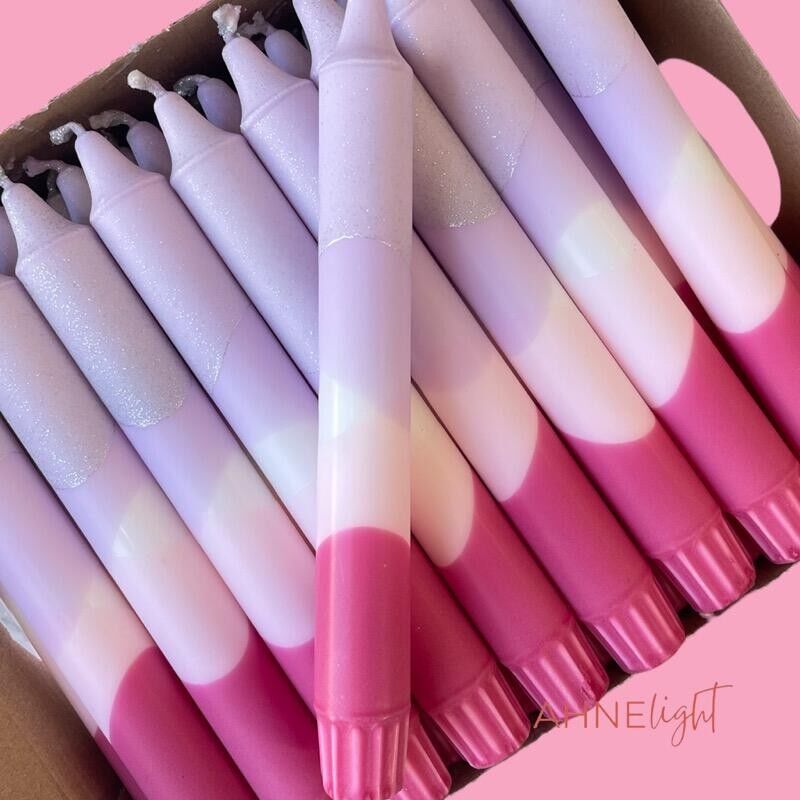 Candela colorata a mano n. 25