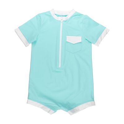 Anti-UV bathing suit for babies Mint