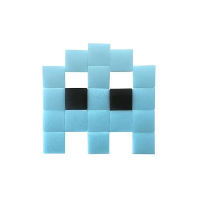 Mosaic adhesive colored pixels RETRO GAMING FANTOME outdoor light blue