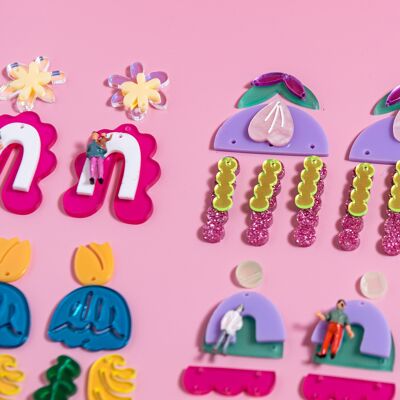 Blühendes DIY-Set zur Herstellung von Ohrringen
